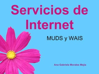 Servicios de Internet MUDS y WAIS Ana Gabriela Morales Mejía 