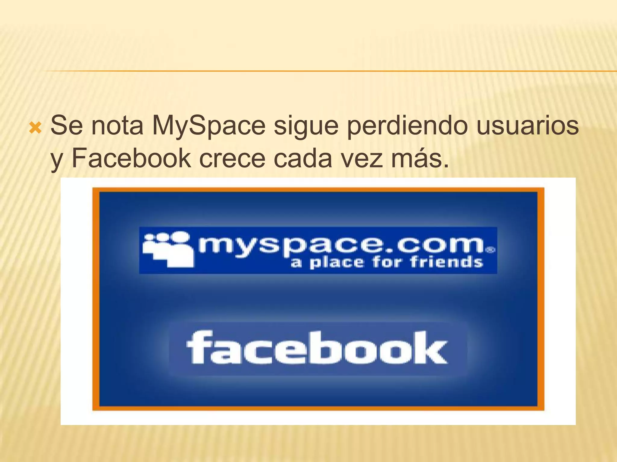 Se nota MySpace sigue perdiendo usuarios y Facebook crece cada vez más.