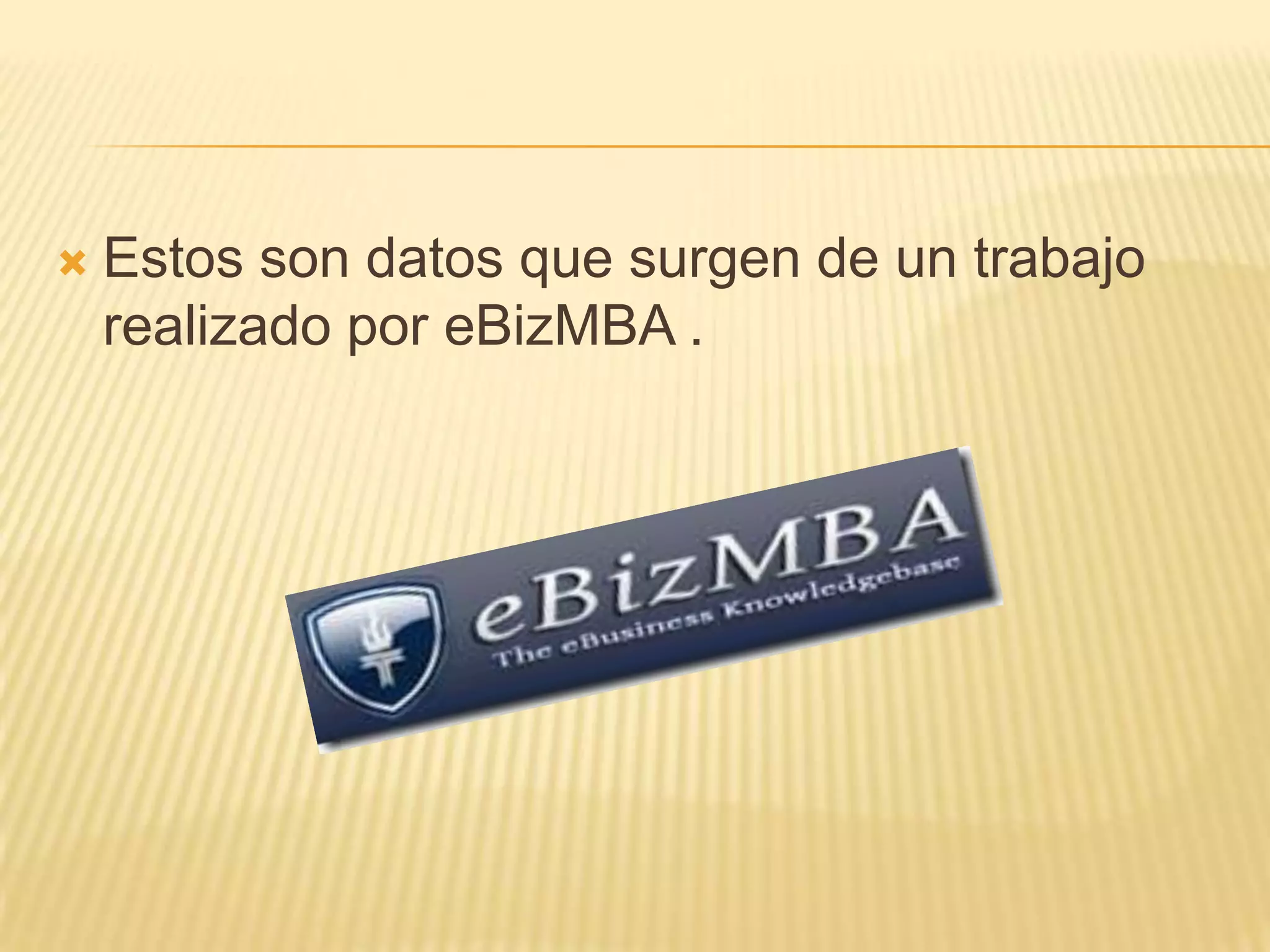 Estos son datos que surgen de un trabajo realizado por eBizMBA .