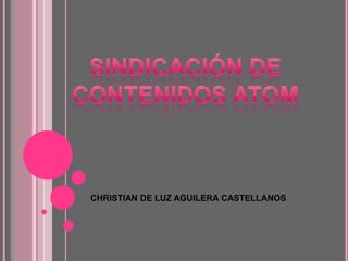 CHRISTIAN DE LUZ AGUILERA CASTELLANOS  Sindicación de contenidos Atom 