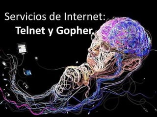 Servicios de Internet:
  Telnet y Gopher.
 