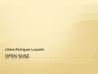 Open SUSE Liliana Rodríguez Luqueño 