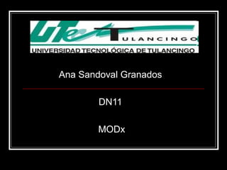 Ana Sandoval Granados  DN11  MODx 