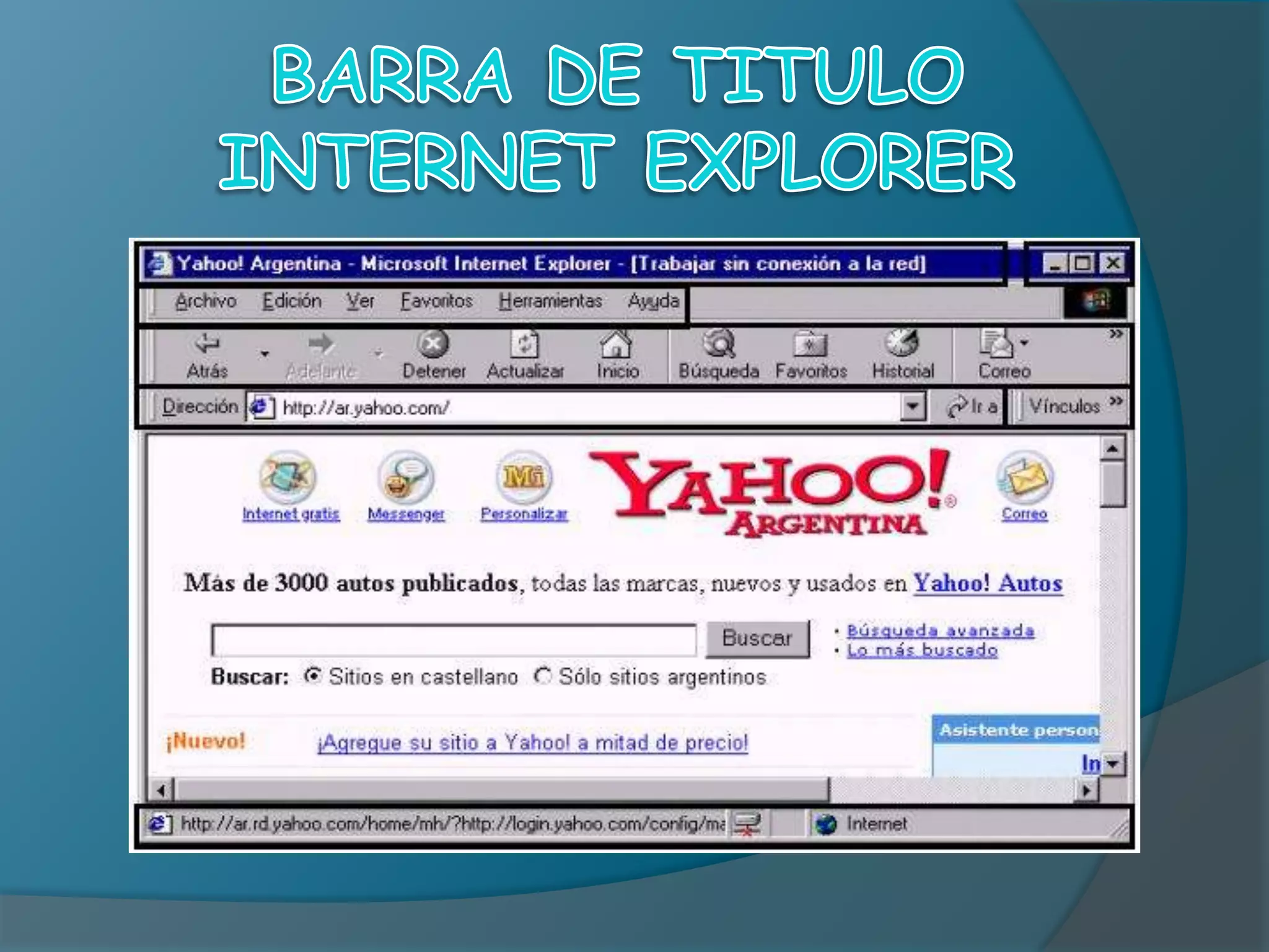 BARRA DE TITULO INTERNET EXPLORER