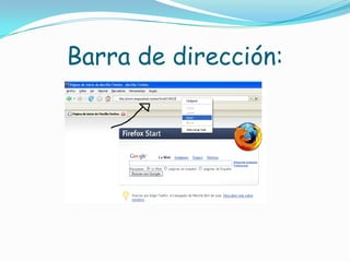 Barra de dirección: