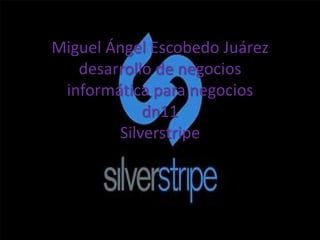 Miguel Ángel Escobedo Juárez
   desarrollo de negocios
 informática para negocios
            dn11
        Silverstripe
 