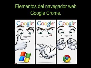 Elementos del navegador web
      Google Crome.
 