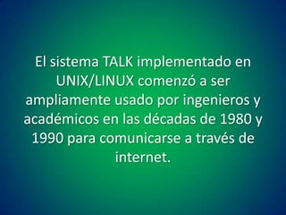 HISTORIA DE LA MENSAJERIA INSTANTANEA | PPTX