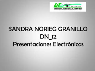 SANDRA NORIEG GRANILLODN_12Presentaciones Electrónicas 