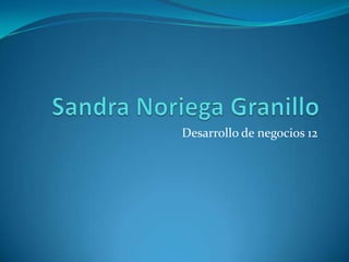 Sandra Noriega Granillo Desarrollo de negocios 12 