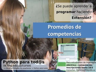 Promedios de
competencias
 