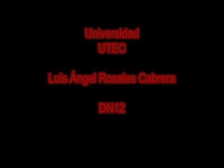Universidad
         UTEC

Luis Ángel Rosales Cabrera

          DN12
 