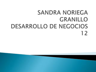 SANDRA NORIEGA GRANILLO DESARROLLO DE NEGOCIOS 12 