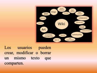 Los usuarios pueden crear, modificar o borrar un mismo texto que comparten.