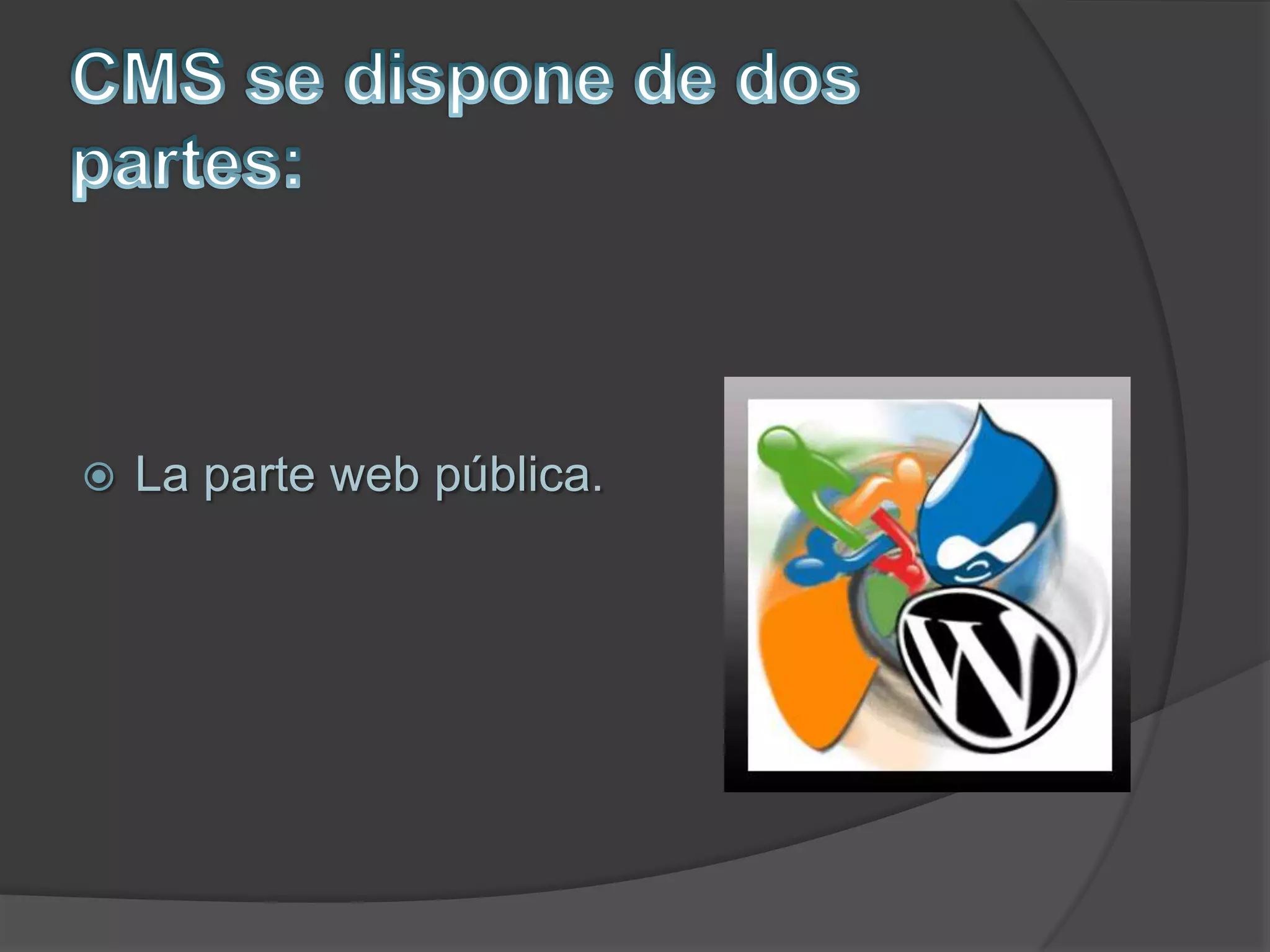 La parte web pública.
