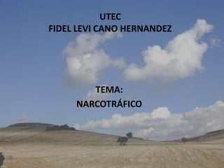 UTECFIDEL LEVI CANO HERNANDEZ TEMA: NARCOTRÁFICO 