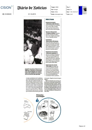 Tiragem: 29592
País: Portugal
Period.: Diária
Âmbito: Informação Geral
Pág: 21
Cores: Cor
Área: 11,36 x 30,00 cm²
Corte: 2 de 3ID: 61208320 01-10-2015
Página 22
 