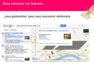 Nous retrouver sur Internet…



…nous géolocaliser pour nous rencontrer réellement
 