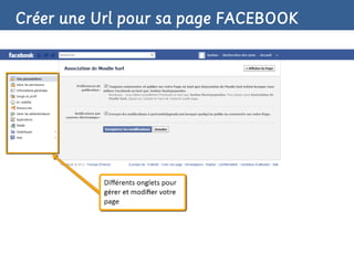 Créer une Url pour sa page FACEBOOK
 