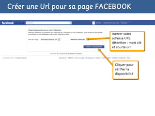 Créer une Url pour sa page FACEBOOK
 