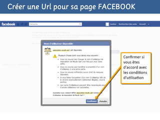 Créer une Url pour sa page FACEBOOK
 