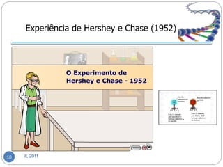 Experiência de Hershey e Chase (1952)




18   IL 2011
 