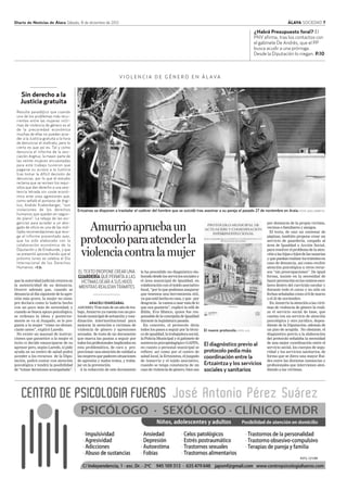 Diario de Noticias de Álava Sábado, 8 de diciembre de 2012 ÁLAVA SOCIEDAD 7
¿Habrá Presupuesto foral? El
PNV afirma, tras ...