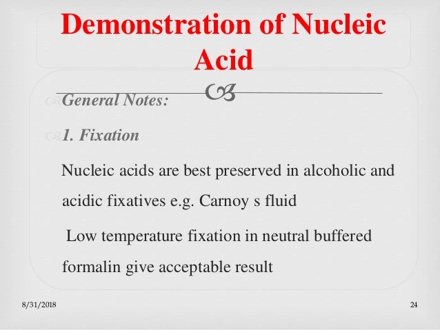 Demonstration Of Protein And Nucleic Acids
