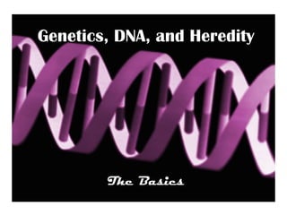 Genetics, DNA, and Heredity
The Basics
 