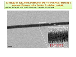 Περιοδικό Nanoletters : Direct Imaging of DNA Fibers: The Visage of Double Helix
 