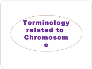 Terminology
related to
Chromosom
e
 