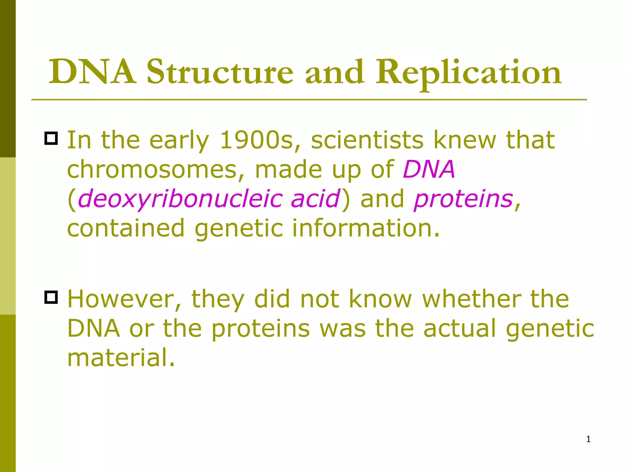 DNA strucutre and Replication | PPT