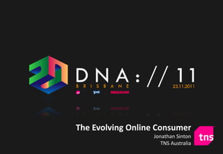The Evolving Online Consumer
                  Jonathan Sinton
                     TNS Australia
 