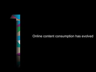 Online content consumption has evolved
 