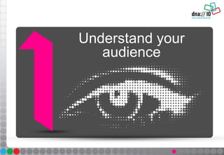Understand your
audience
 