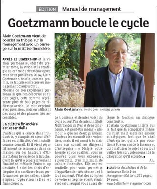 Alain Goetzmann dans les Dernières Nouvelles d'Alsace