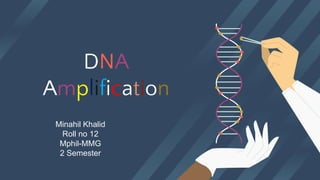 DNA
Amplification
Minahil Khalid
Roll no 12
Mphil-MMG
2 Semester
 