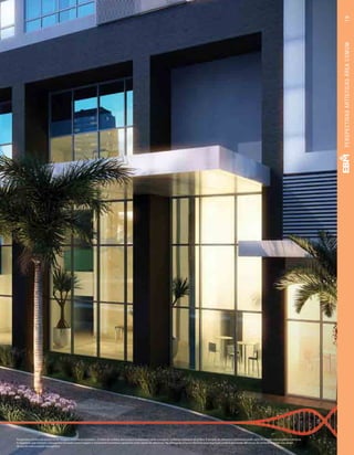 Perspectiva artística do acesso social. Imagem meramente ilustrativa. Os itens de mobília, decoração e acabamento serão entregues conforme memorial descritivo. A locação de elementos estruturais pode variar de acordo com exigências técnicas.
A vegetação que compõe o paisagismo retratado nessa imagem é meramente ilustrativa e apresenta porte adulto de referência. Na entrega do empreendimento essa vegetação poderá apresentar diferenças de tamanho e porte, mas estará
de acordo com o projeto paisagístico.
PERSPECTIVASARTÍSTICASÁREACOMUM19
 