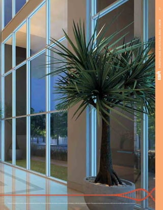 Perspectiva artística do lobby. Imagem meramente ilustrativa. Os itens de mobília, decoração e acabamento serão entregues conforme memorial descritivo. A locação de elementos estruturais pode variar de acordo com exigências técnicas.
21PERSPECTIVASARTÍSTICASÁREACOMUM
 