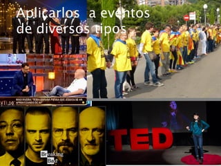 Aplicarlos a eventos
de diversos tipos

 