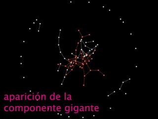 aparición de la
componente gigante

 