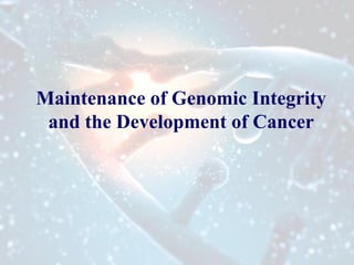 Maintenance of Genomic Integrity
and the Development of Cancer
 