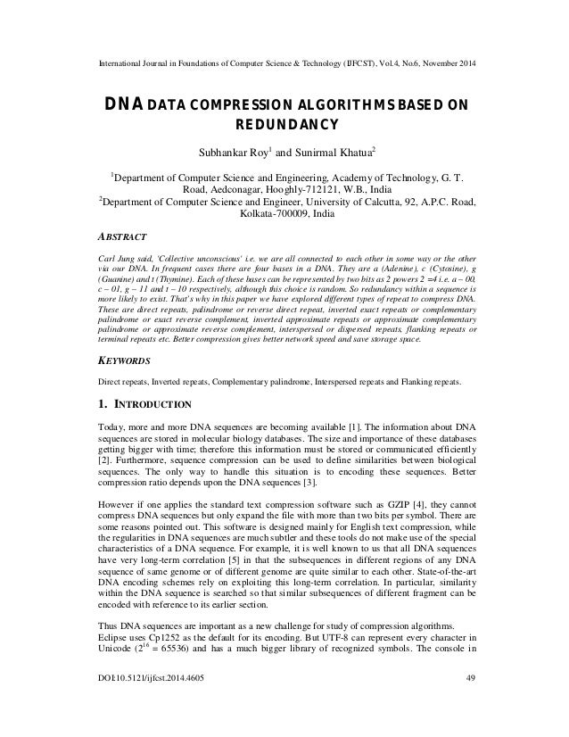 Dna compression thesis