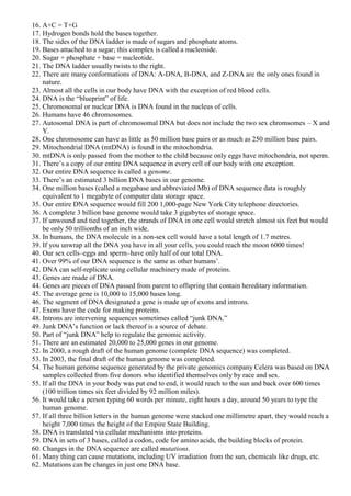 DNA Lecture Notes | PDF