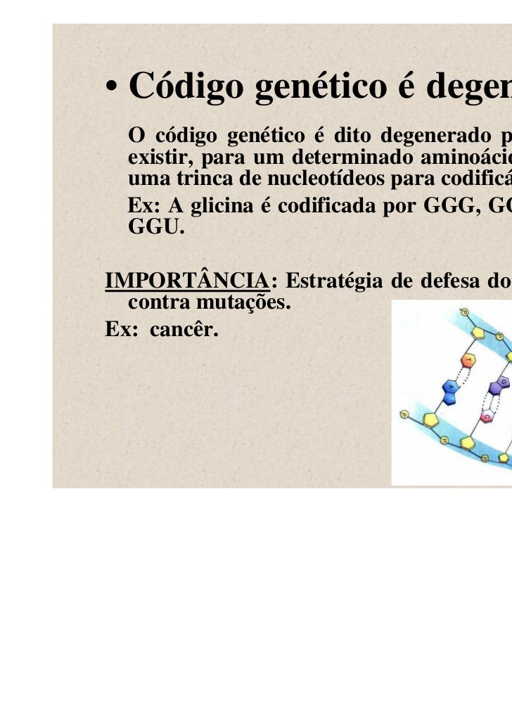 O Que Significa Dizer Que O Código Genético é Degenerado