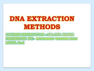 DNA Extraction Methods | PDF