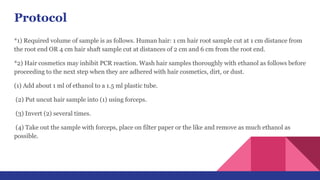 DNA Extraction of Human Hair using ISOHAIR Kit Method_114253.pptx