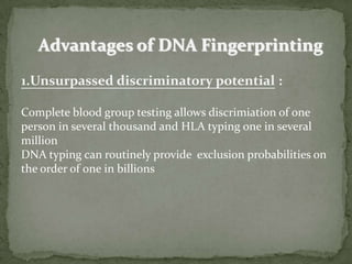 A photographic copy of the DNA bands is obtained.Stages of DNA ProfilingStage 4:The pattern of fragment distribution is then analysed.
