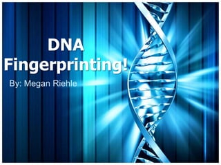 DNA
Fingerprinting!
By: Megan Riehle
 