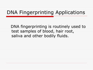DNA fingerprinting forensic microbiology | PPT